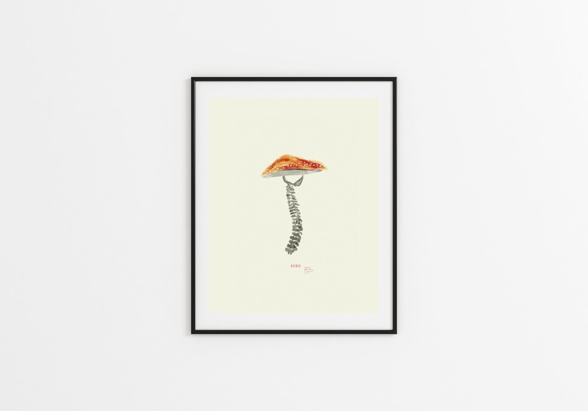 #1010 Skeleshroom Fine Art Print