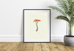 #1010 Skeleshroom Fine Art Print